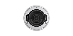 Pelco Sarix Professional 4 Series Dome Camera straight on with a white background.