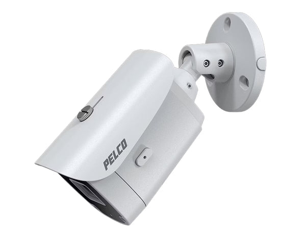 Pelco Sarix Value Bullet Camera with White Background Angled Down View